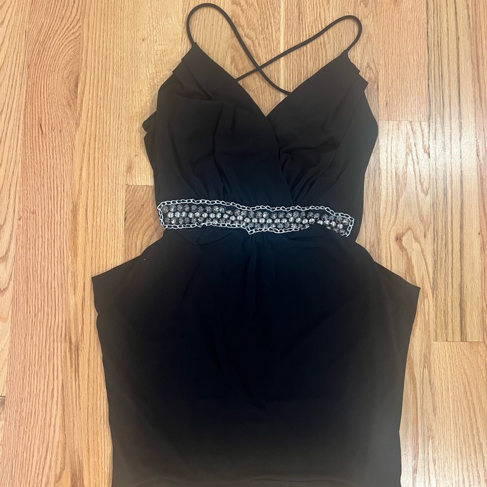 Black club dress LOVE tease brand size small‎